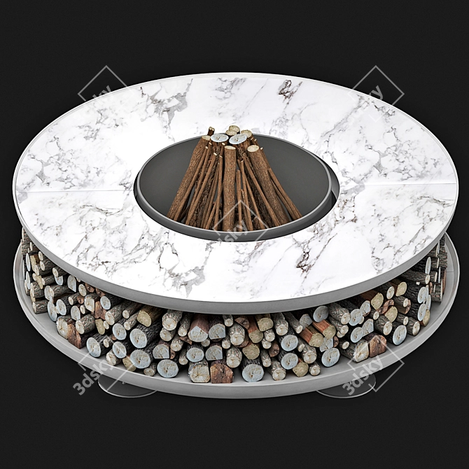 Elegant Fire Basket Design Solution 3D model image 4