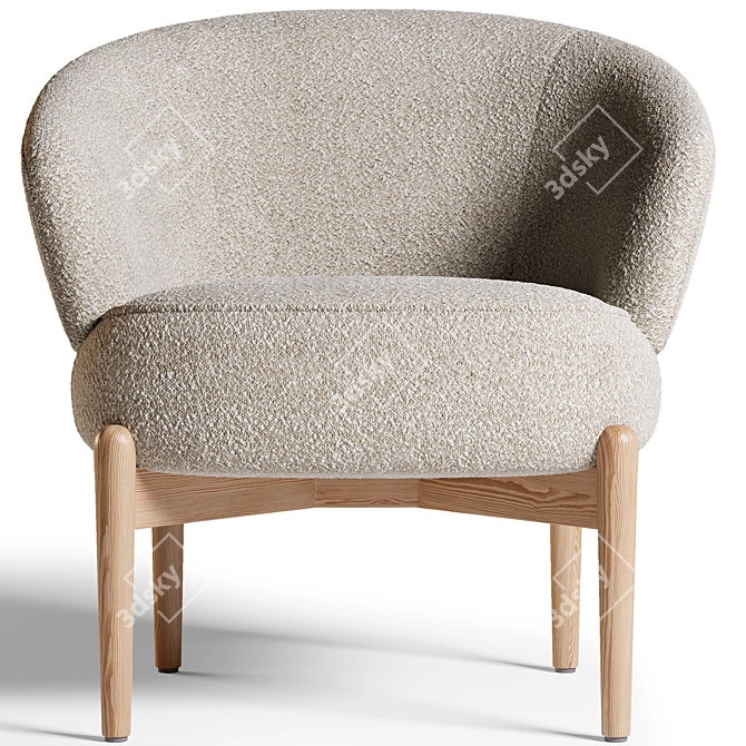 Modern Lily Chair 3D Model 3D model image 2