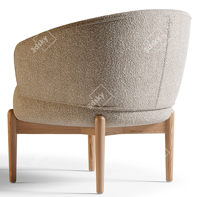 Modern Lily Chair 3D Model 3D model image 4