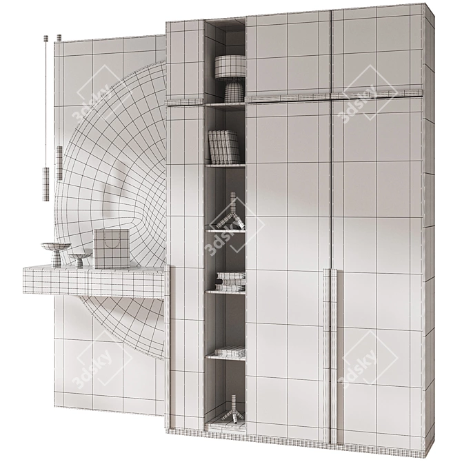 Modern Hallway Furniture Set 3D model image 4