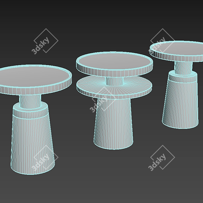 Sleek Terra Incognita Side Table 3D model image 7