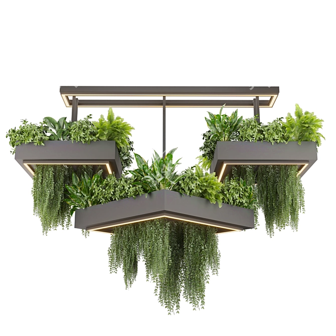 Ampelous Ivy Fern Chandelier 3D Model 3D model image 2