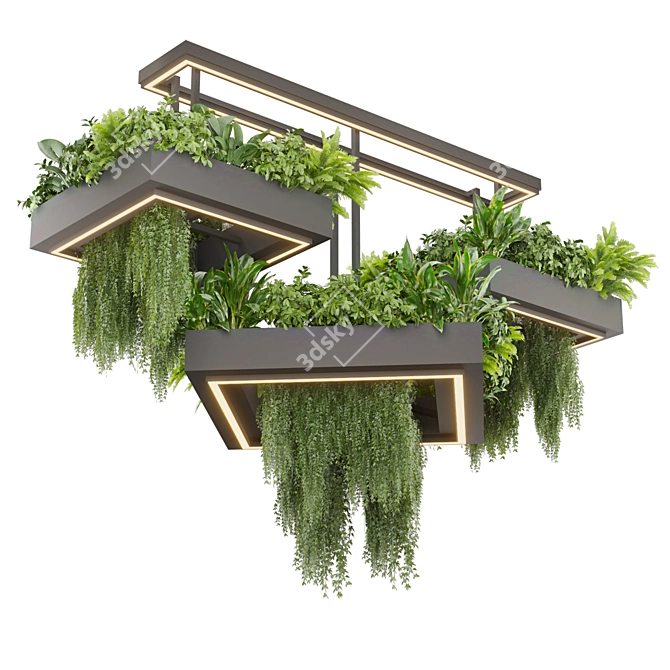 Ampelous Ivy Fern Chandelier 3D Model 3D model image 3