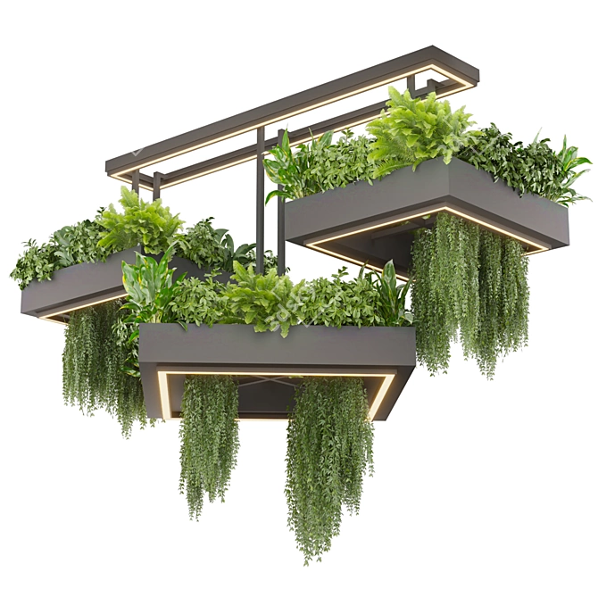 Ampelous Ivy Fern Chandelier 3D Model 3D model image 5