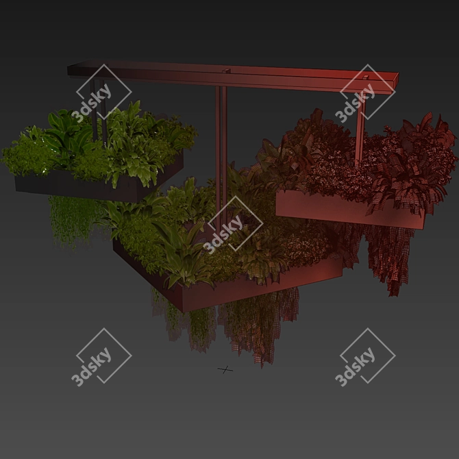 Ampelous Ivy Fern Chandelier 3D Model 3D model image 7