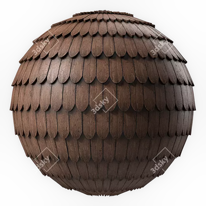 Wooden Roofing Snow Sbsar Materials 3D model image 2