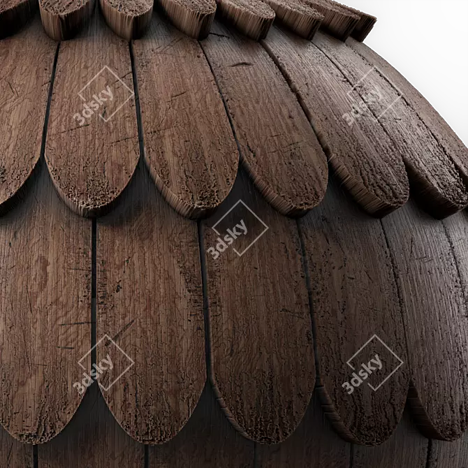 Wooden Roofing Snow Sbsar Materials 3D model image 4