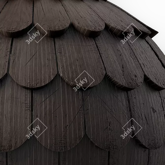 Wooden Snow Roofing Materials 3D model image 4