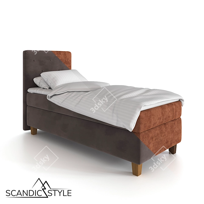 Louis Collection Single Bed 3D model image 1