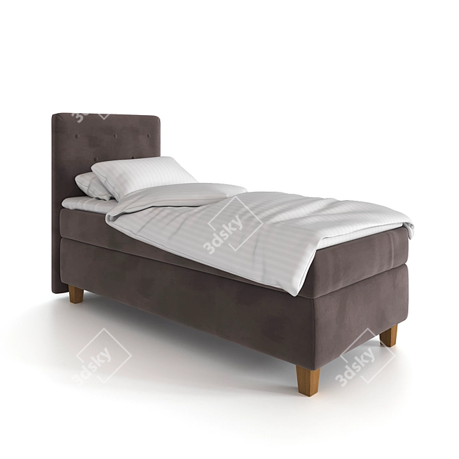 Louis Collection Single Bed 3D model image 2