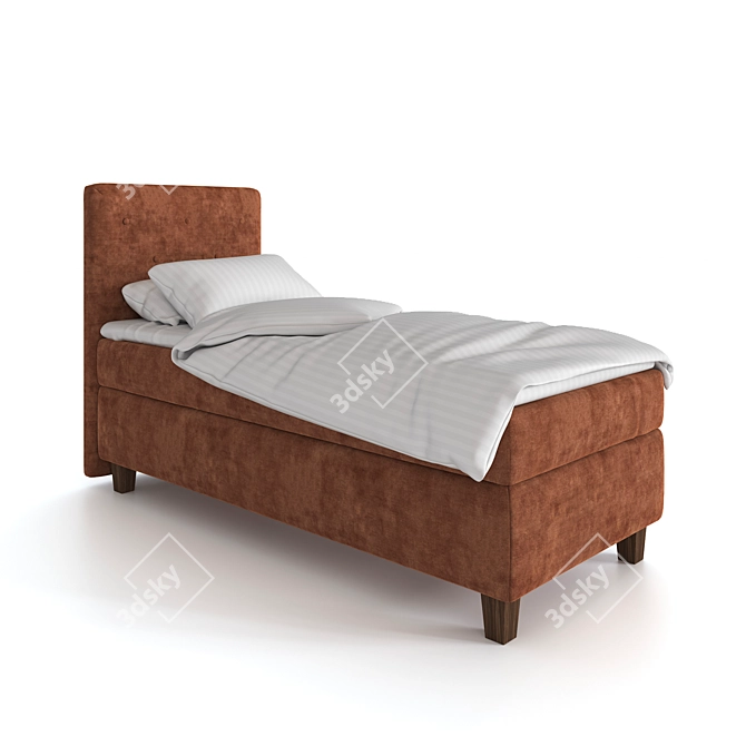 Louis Collection Single Bed 3D model image 4