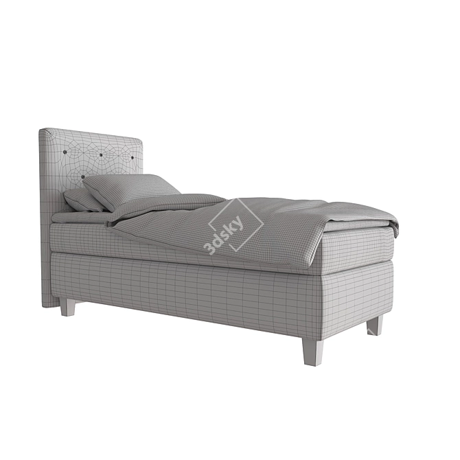 Louis Collection Single Bed 3D model image 6