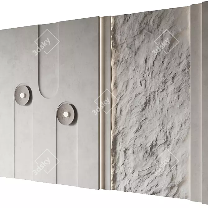 Stone Decor Wall Panel 3D model image 5