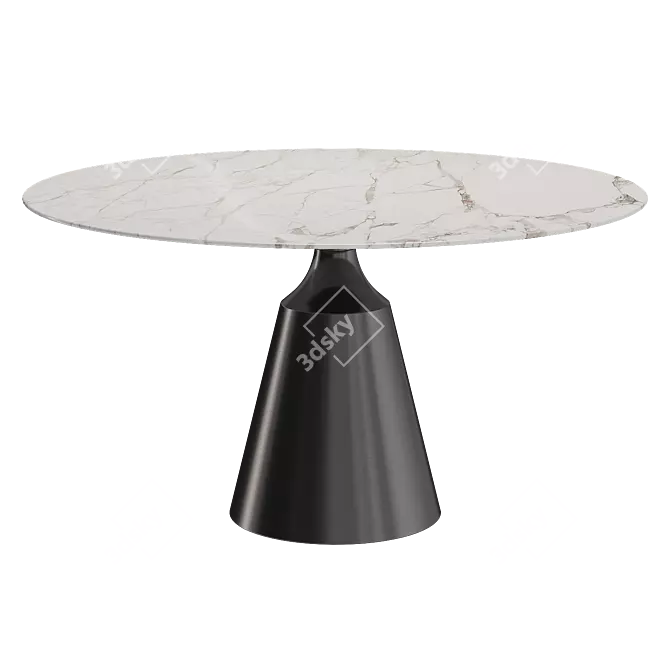 Parma Dining Table: Designer Elegance 3D model image 3