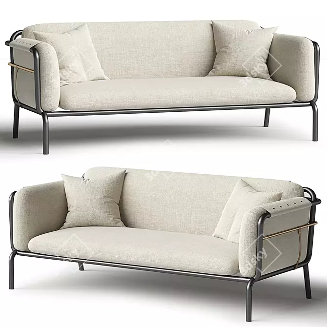 Modern Valet Love Seat in Corona 3D model image 2