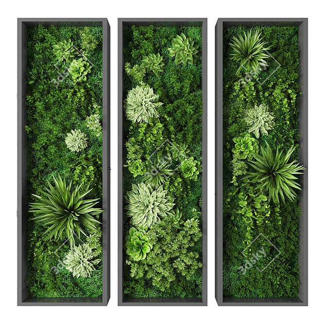 Vertical Garden Wall Art Kit 3D model image 1