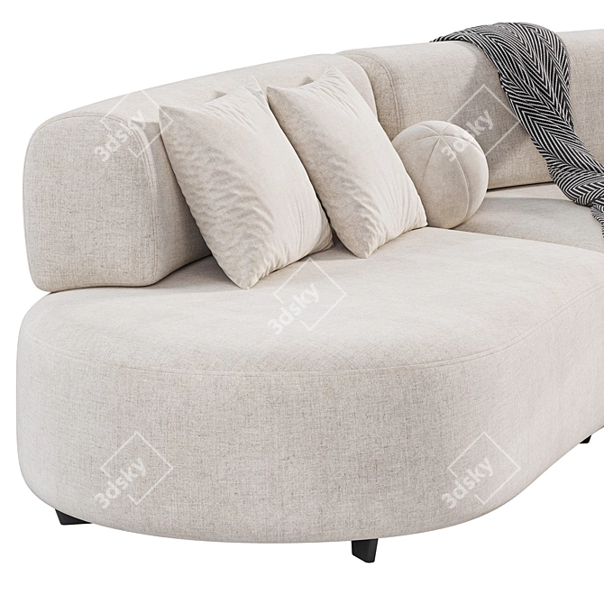 Contemporary Bon Bon Sofa Set 3D model image 3