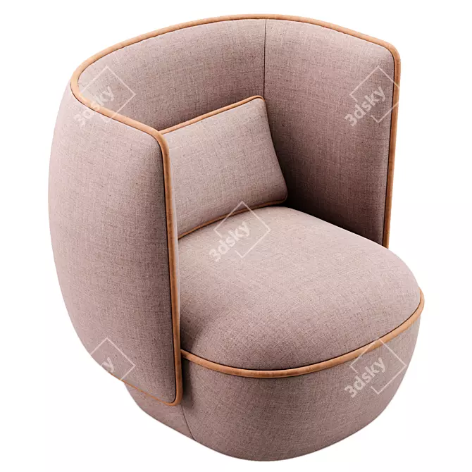 Luxury Nebula Armchair Trussardi Casa 3D model image 2