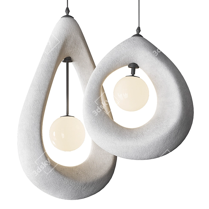 Wabi Sabi Pendant Light 3D model image 1