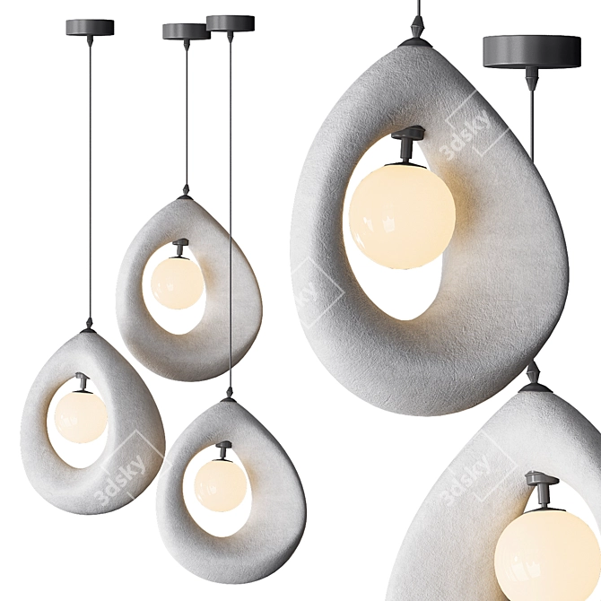 Wabi Sabi Pendant Light 3D model image 2