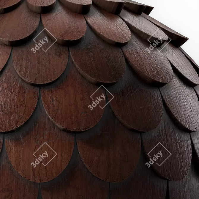 Sbsar Wooden Roofing Material 3D model image 3