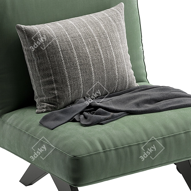 MARTYN Fabric Chair, Modern Design 3D model image 3