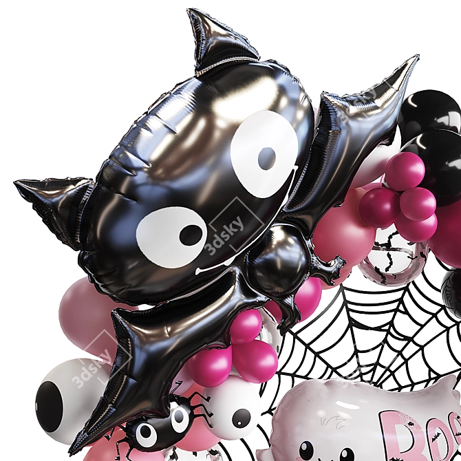 Halloween Foil Balloon Photo Zone 3D model image 2