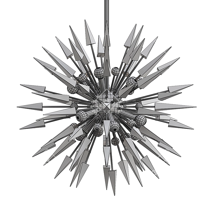 Modern Sputnik Pendant Chandelier 3D model image 3