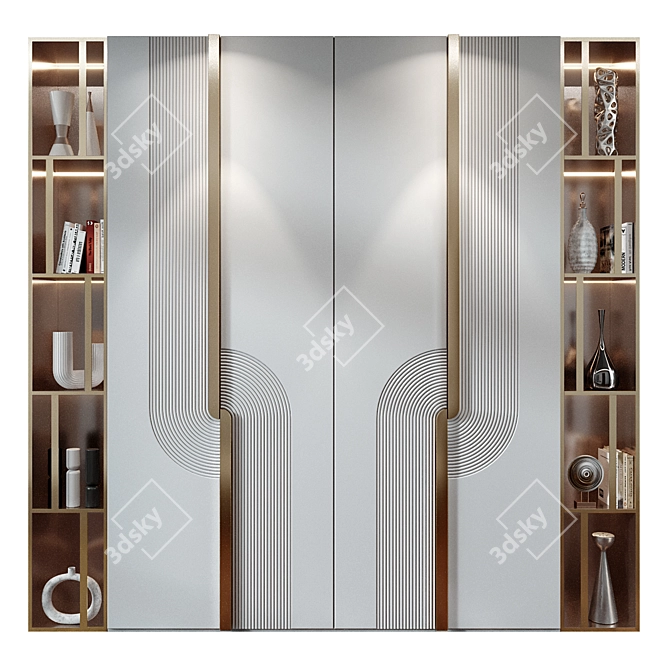 Contemporary Bookshelf Set GHS-2417 3D model image 1