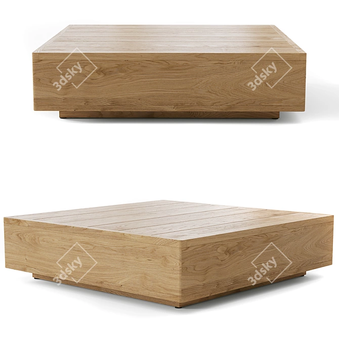 RH Santos Teak Coffee Table 3D model image 3