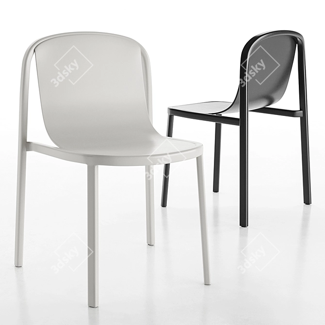 Modern Decade Chair: Sleek Design 3D model image 2