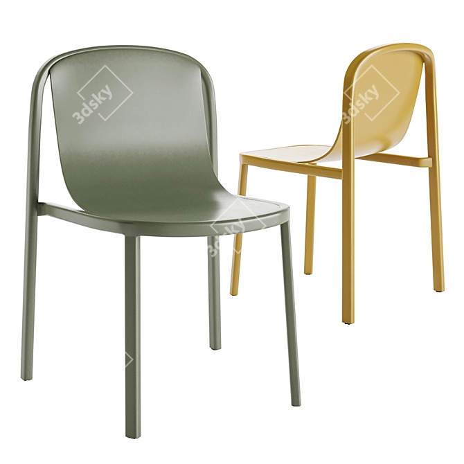 Modern Decade Chair: Sleek Design 3D model image 4