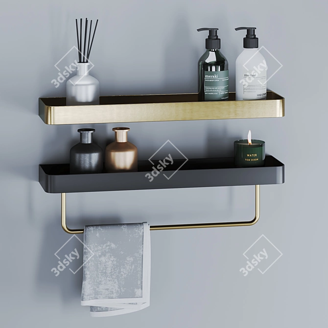 Modern Bathroom Accessories Set 3D model image 5