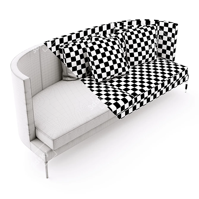 Modern Clan Sofa by Lissoni 3D model image 6