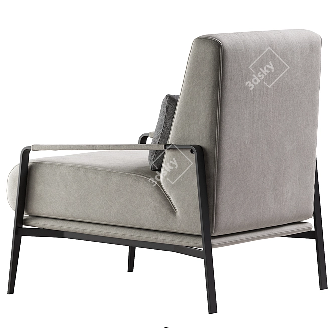 Stylish MODENA Fabric Armchair 3D model image 5