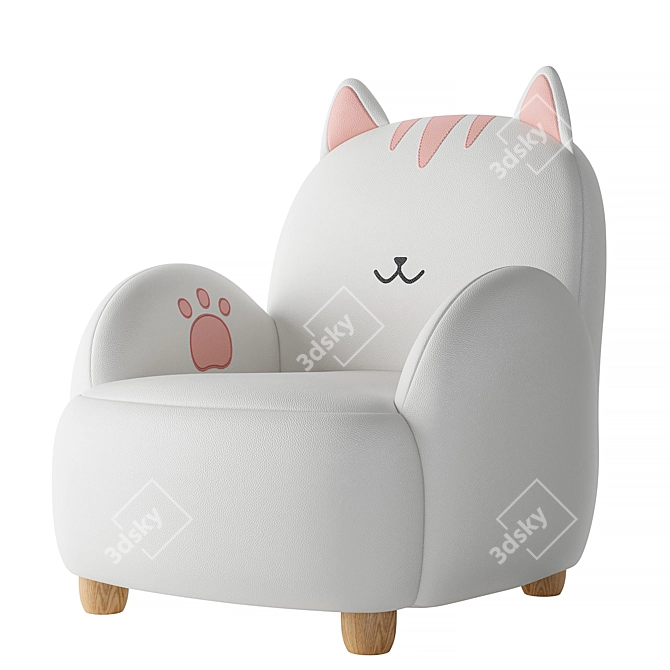 LINSY KIDS Cat Armchair Toy 3D model image 1