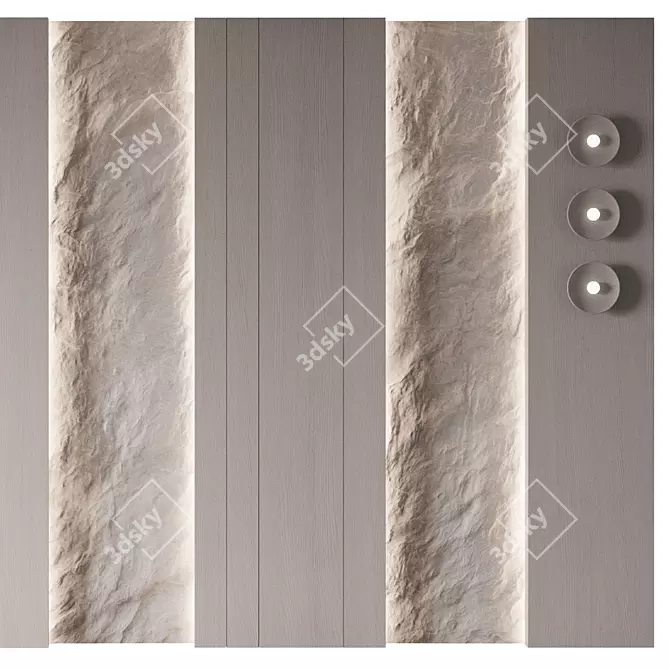 Stone Decor Wall Panel 3D model image 5