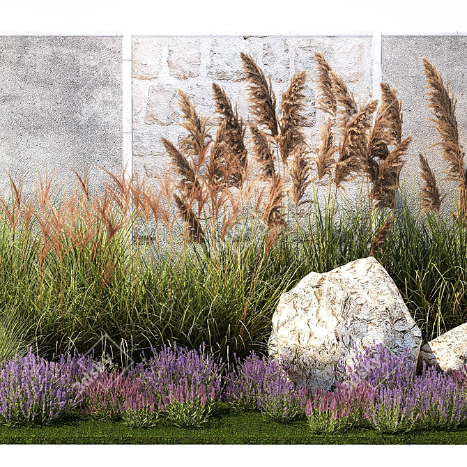 Lavender Garden Collection Set 3D model image 2