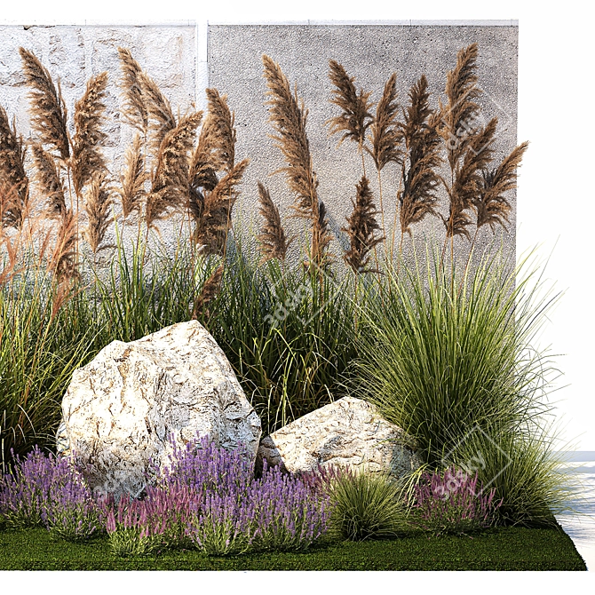 Lavender Garden Collection Set 3D model image 4