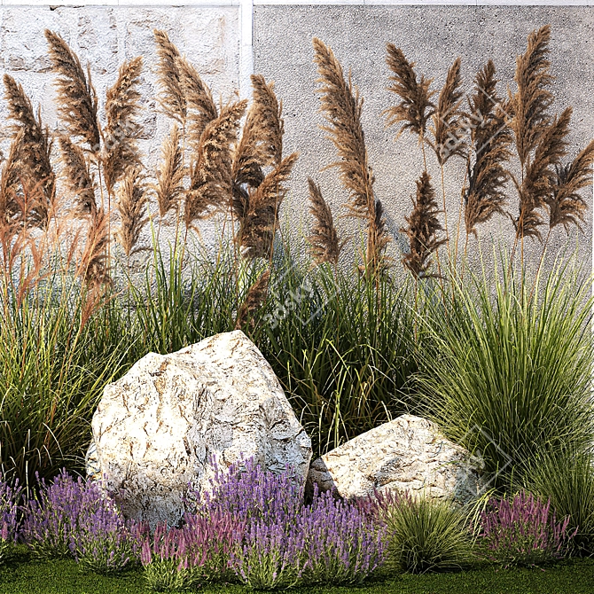 Lavender Garden Collection Set 3D model image 6