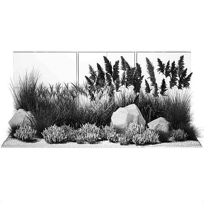 Lavender Garden Collection Set 3D model image 7