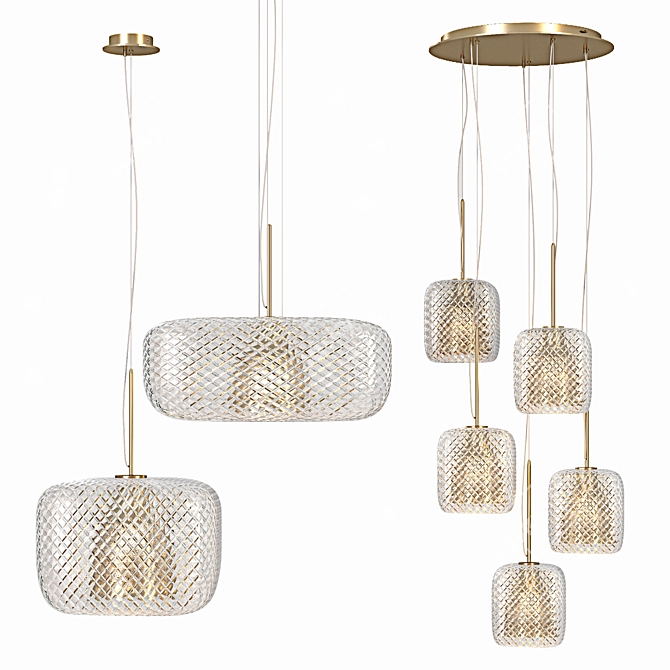 Mistinguett Brass Lighting Collection 3D model image 1