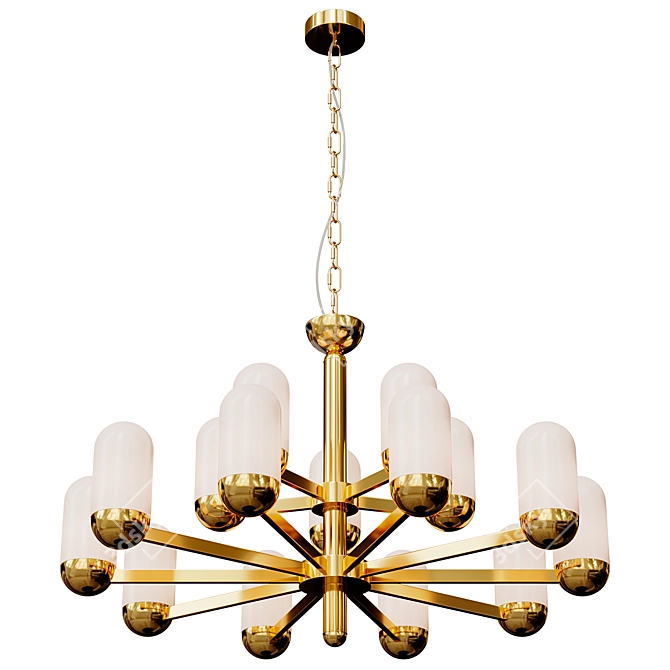 Elegant Chandelier PRIORITY Set 3D model image 1