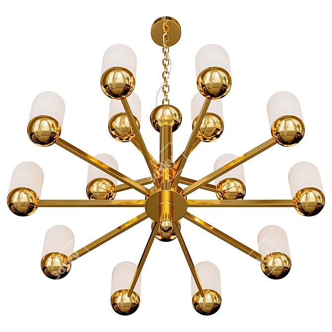 Elegant Chandelier PRIORITY Set 3D model image 2