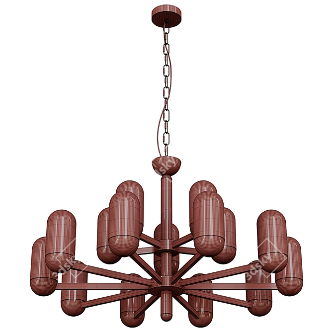 Elegant Chandelier PRIORITY Set 3D model image 4