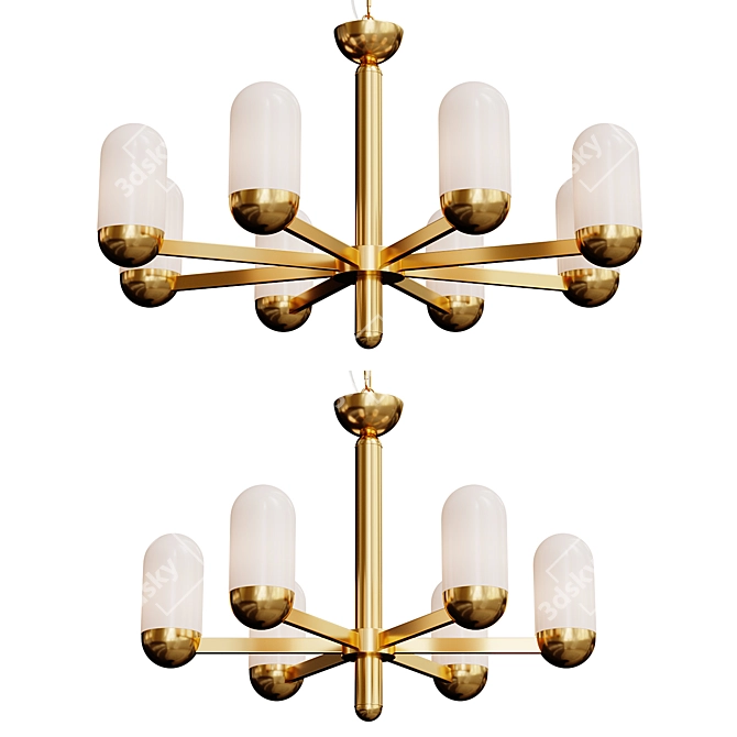 Elegant Chandelier PRIORITY Set 3D model image 5