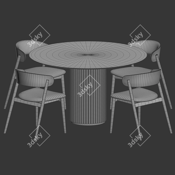 Luxury Dining Set 227 3D model image 5