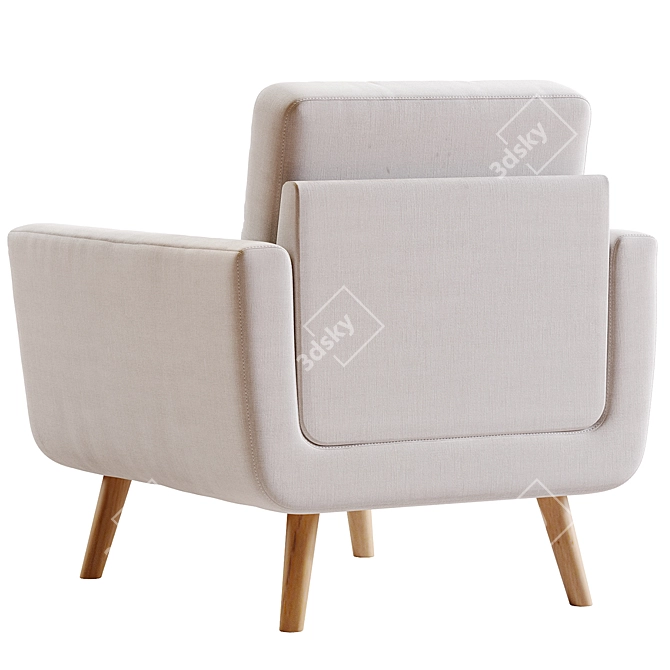 Tbfit Linen Accent Chair, 2016 3D model image 2