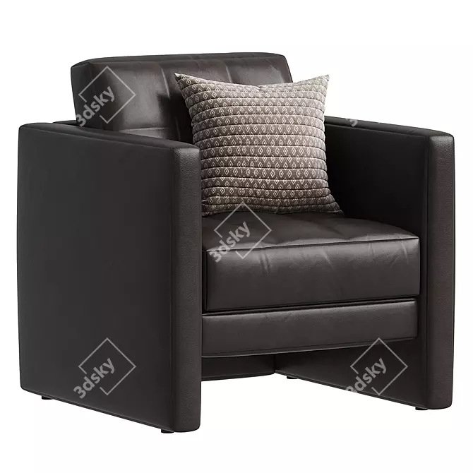  Modern Leather Armchair by i 4 Mariani 3D model image 1