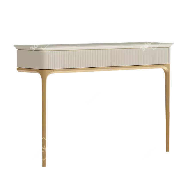 Primo Gold Wall Console Shelf 3D model image 1